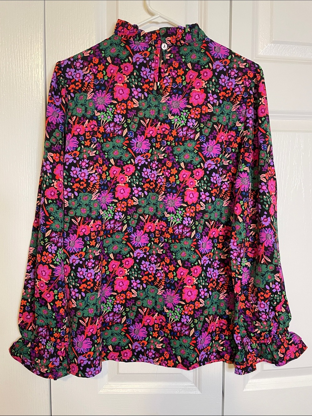 JODIFL Ditsy Floral Blouse, Women’s S, Fit to Medium, Multicolor - Picture 2 of 8